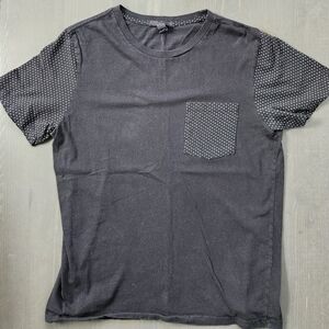 Black Cotton Tee - Size Large